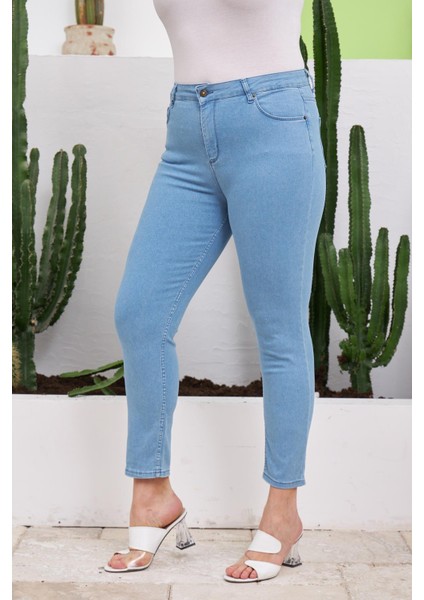 Büyük Beden Kim.buz Mavi Pantolon modelleri