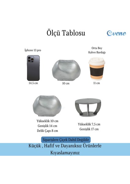 Ahşap Ayaklı Beton Saksı Büyük Boy 1 Adet Spiral Oval Model
