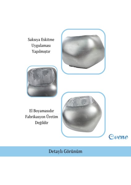 Ahşap Ayaklı Beton Saksı Büyük Boy 1 Adet Spiral Oval Model