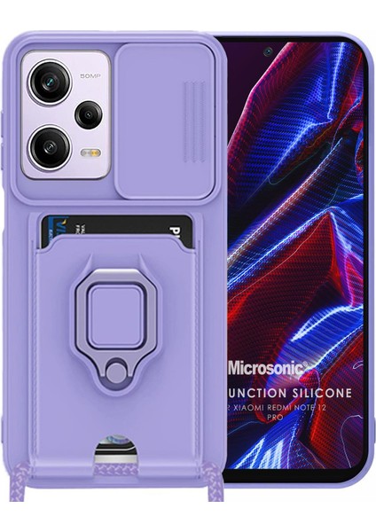 Xiaomi Redmi Note 12 Pro Kılıf Multifunction Silicone Lila