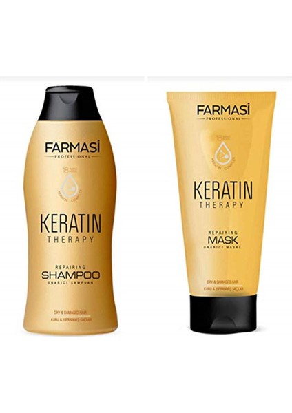 Farmasi-Farmasi Keratin Onarici Şampuan 400 ml + Saç Onarici Maske 200 M