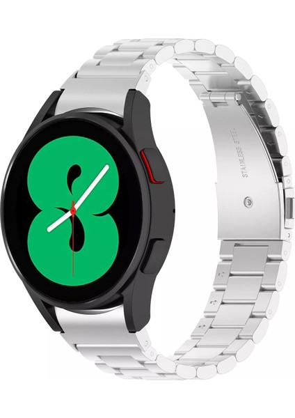 Samsung Galaxy Watch 4 40-42-44-46 mm Tam Uyumlu Kavisli 20 mm Klasik Çelik Kordon