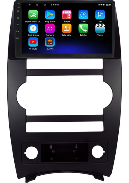 Jeep Comander Android 12 Kablosuz Carplay Navigasyon Multimedya Ekran Teyp - MY-0609W-