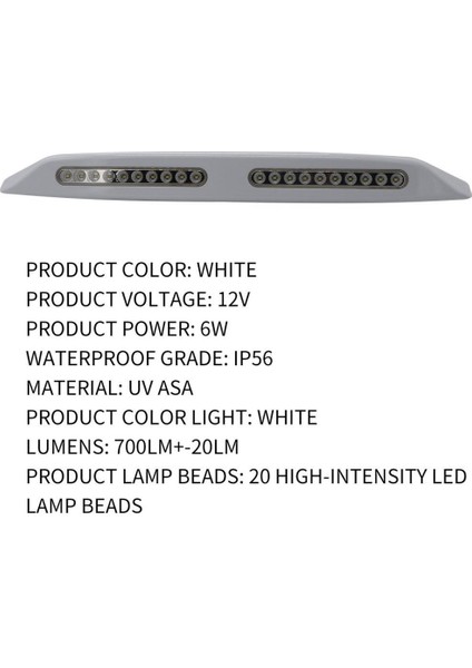 12 V 20-Led Şerit Lambası - Tekne Kabin Iç Römork Kamyon Dış Marker Işık (Yurt Dışından) modelleri