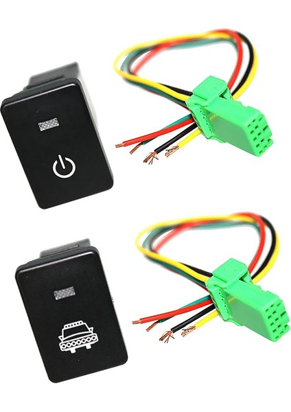 2012-ON Için Rocker Anahtar ve Far Konnektörü Kablo Kiti Push (Yurt Dışından)