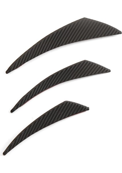 6 Adet Yedek Ön Tampon Vücut Yüzgeçleri Spoiler Splitter Kit Karbon Fiber (Yurt Dışından)