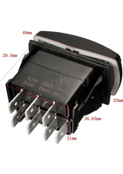 7pin Anlık Rocker Anahtarı Vinç Iç Çıkış Işığı (Yurt Dışından)