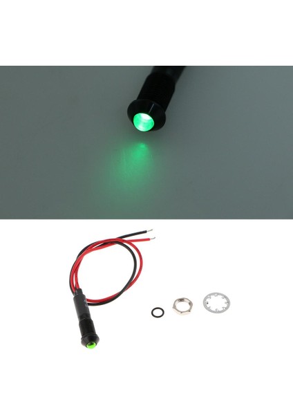Araba Kamyonu Deniz 8mm Yeşil LED Panel Uyarı Lambası Göstergesi Işık 24V (Yurt Dışından) fiyatları