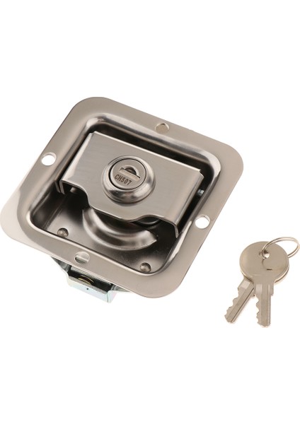 Rv Kürek Dolabı Kapısı Düz ​​kilit Kiti Yerleşik W 2 Anahtar Kılavuzlu Kamer (Yurt Dışından)