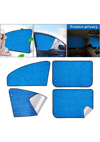 4-Paket Araba Manyetik Yan Pencere Cling Sunshade Gölge Profesyonel (Yurt Dışından)