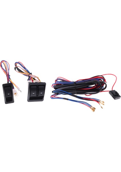 Kablo Demeti Evrensel ile 12 V Araba Kapı Güç Pencere Anahtarı Kiti (Yurt Dışından) fırsatları