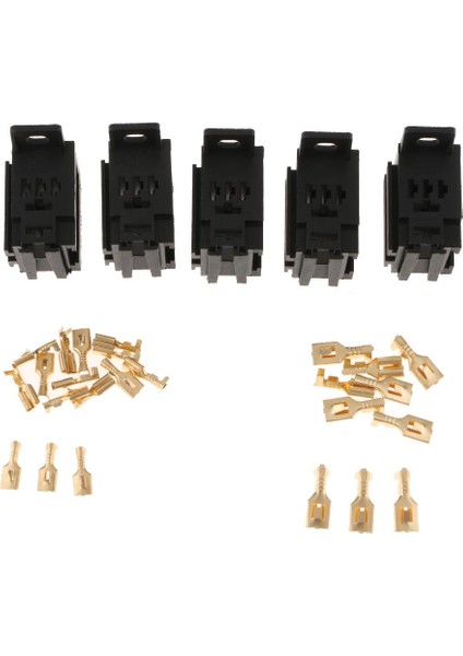 5 Adet Otomotiv 5pin Röle Soket Konnektörü ve Terminaller Deniz Motorhome Için 12 V (Yurt Dışından)