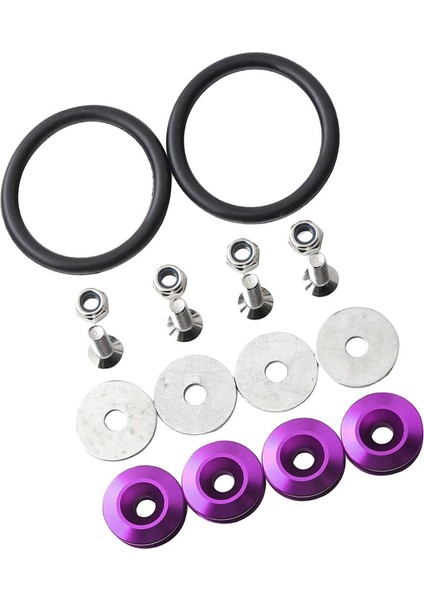 4 Paket Hızlı Serbest Dinleme Tampon Bagaj Fender Hatch Kapakları Dayanıklı Mor (Yurt Dışından)