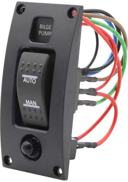 Deniz Teknesi 3 Gears On-Off-Off-One Sintine Pompa Anahtarı Paneli + Arka Işık Dc 12 24V (Yurt Dışından)