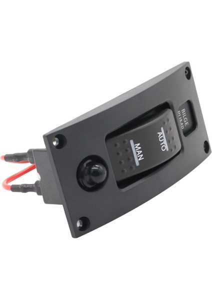 Deniz Teknesi 3 Gears On-Off-Off-One Sintine Pompa Anahtarı Paneli + Arka Işık Dc 12 24V (Yurt Dışından)