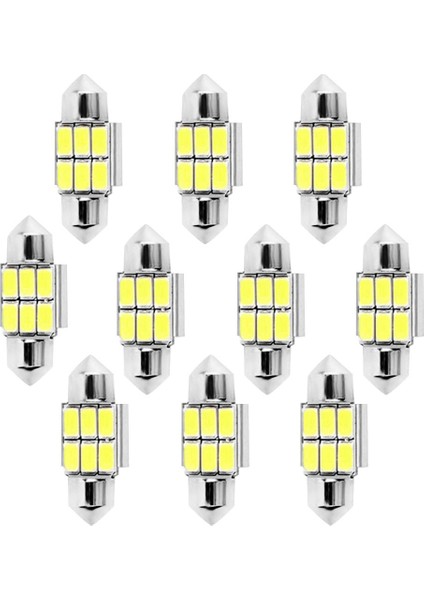 10 Adet Beyaz 5630 6smd Araba LED Canbus Iç Kubbe Haritası Ampuller (Yurt Dışından)