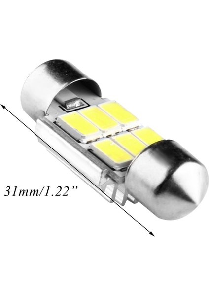 10 Adet Beyaz 5630 6smd Araba LED Canbus Iç Kubbe Haritası Ampuller (Yurt Dışından) modelleri