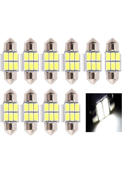 10 Adet Beyaz 5630 6smd Araba LED Canbus Iç Kubbe Haritası Ampuller (Yurt Dışından) fırsatları