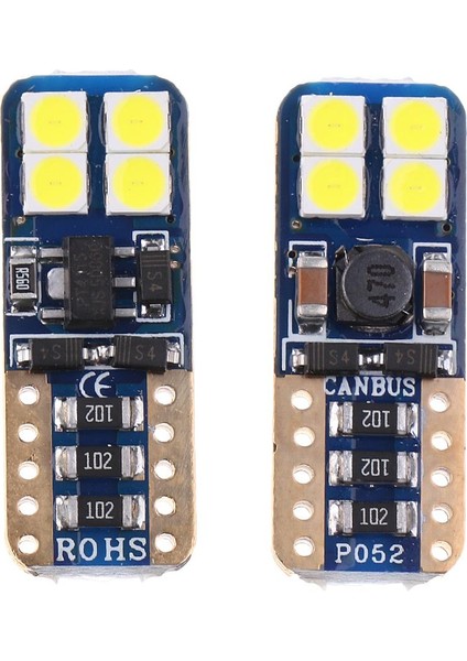 2 Adet T10 8 LED Araba Boşluğu Iç Işık Kama Ampulleri Beyaz (Yurt Dışından)