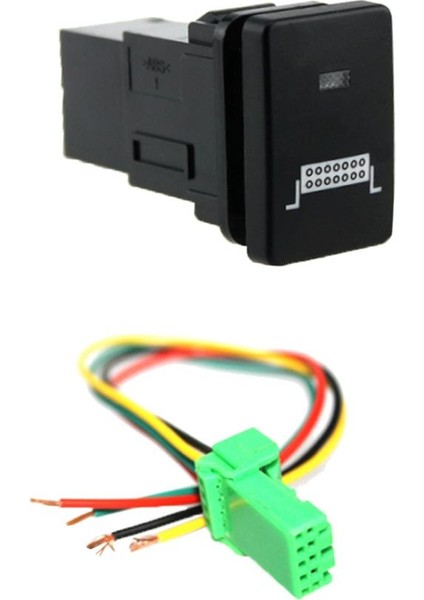 4 Kutuplu Push Button Anahtarı Mavi LED Işık Çubuğu Desen Toyota Için (Yurt Dışından)