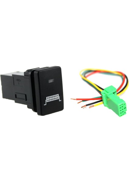 4 Kutuplu Push Button Anahtarı Mavi LED Işık Çubuğu Desen Toyota Için (Yurt Dışından)