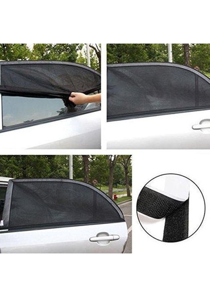 Araba Sunshade Sivrisinek Net Perde Uv Geçirmez Pencere Sox - Siyah M (Yurt Dışından)