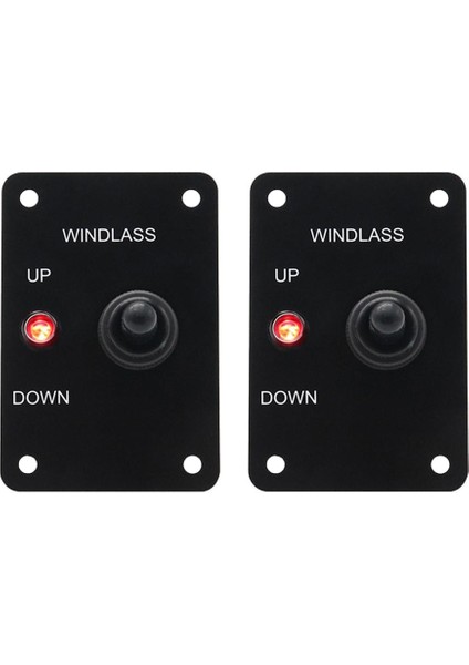 2x Ankraj Dalgalı Yukarı Aşağı Geçiş Anahtarı Kontrol Paneli Kırmızı Gösterge 12V 15A (Yurt Dışından)