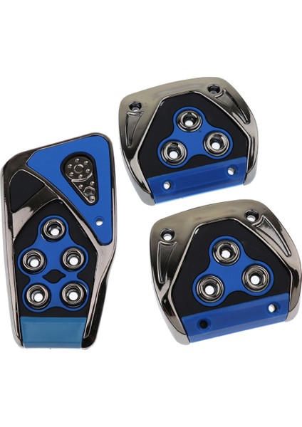 3 Adet Fren Debriyaj Gaz Accelerator Pedal Pad Seti Evrensel Mavi (Yurt Dışından)