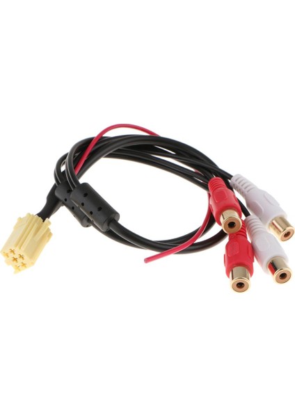 Araba Radyosu Mini Iso 6pin - Vw Koltuğu Skoda Ford Için Rca Konektör Tel Adaptörü (Yurt Dışından)
