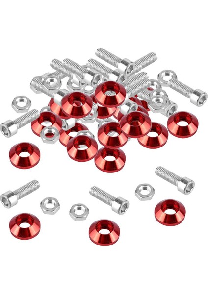 Plaka Çerçevesi Motor Bay Tampon - Kırmızı (Yurt Dışından)