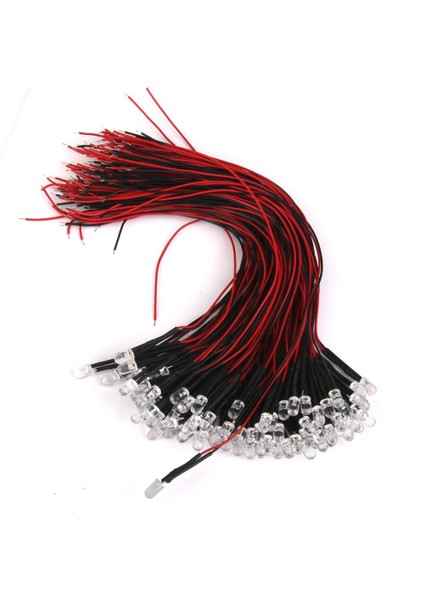 20 Adet Önceği Kablolu Temizle LED 5mm Çap Araba Tekne Dekor Işık Lambası Çeşitli Renk Yeşil (Yurt Dışından)
