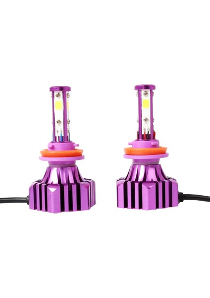 2 Adet B3 H11 36W 8000LM Araba LED Far Ampulü 6500K Beyaz (Yurt Dışından)