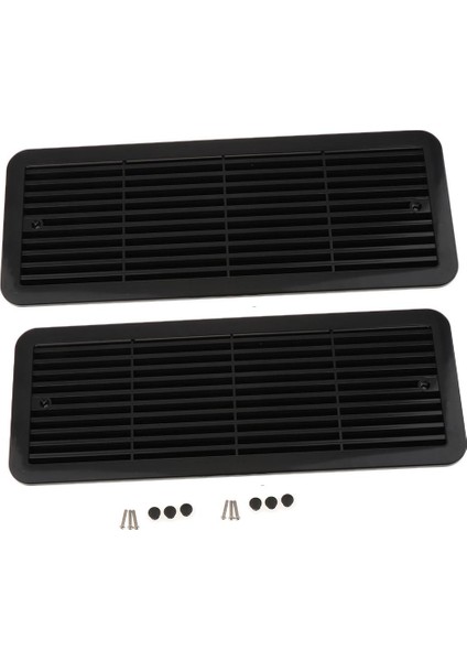 2 Adet Rv Camper Kester Yan Hava Hava Havalandırma Outlet Grille Kapak 480*185MM Siyah (Yurt Dışından)