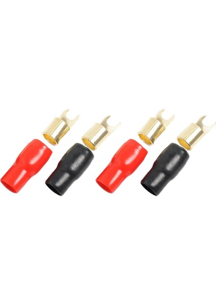 2 Çift 4 Awg Araç Ses Çatal Terminalleri Ortak Elektrik Kablo Aksesuarları (Yurt Dışından)