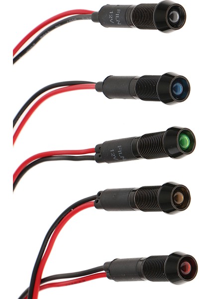 8mm 12V Metal LED Gösterge Uyarı Lambası Işığı Araba Kamyonu Deniz - Beyaz (Yurt Dışından) fırsatları