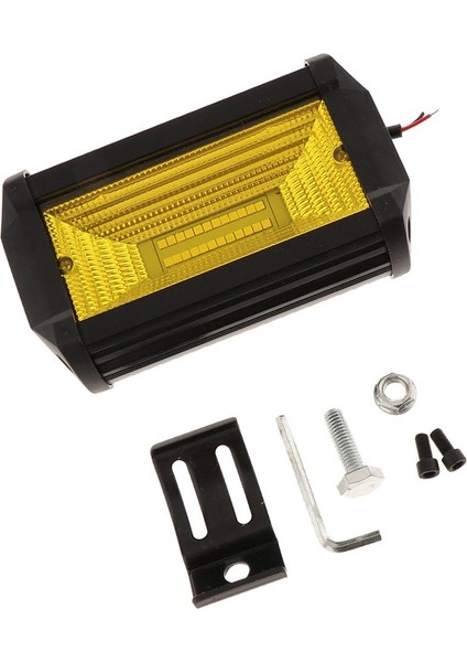 Otomatik LED Çift Sıralı Çalışma Işığı 72W Araba Çatı Spotları Taşkın - Sarı Işık (Yurt Dışından)