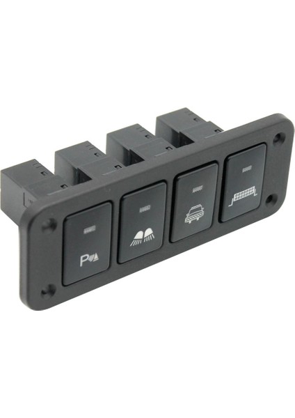 4 Gang 12 V Araba Rv Deniz Tekne Rocker Geçiş Anahtarı Paneli Mavi LED Su Geçirmez (Yurt Dışından)