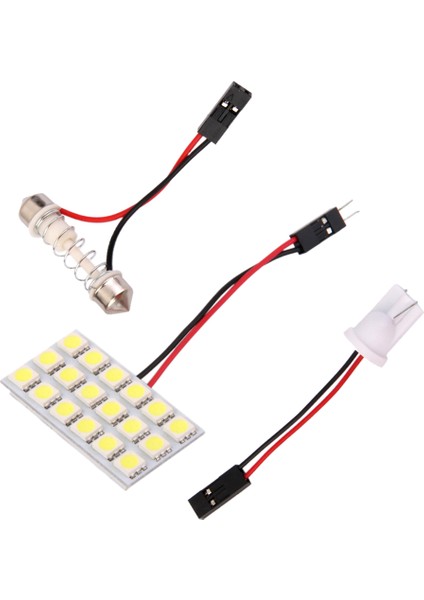 Araba T10 18 Smd Kubbe Okuma Trunk Numarası Plaka Işık Lambası Ampul (Yurt Dışından)