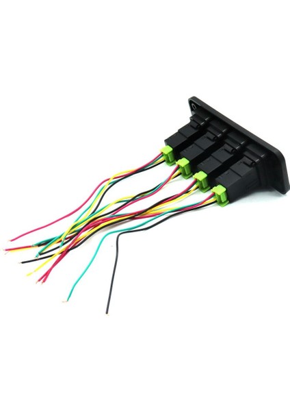 4 Gang 12 V Araba Rv Deniz Tekne Rocker Geçiş Anahtarı Paneli Mavi LED Su Geçirmez (Yurt Dışından)