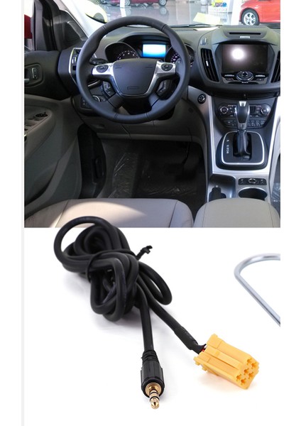 Araba 3.5mm Jack Mp3 Çalar Aux Kablo Adaptör Tel Kurşun Fiat Grande Punto (Yurt Dışından)