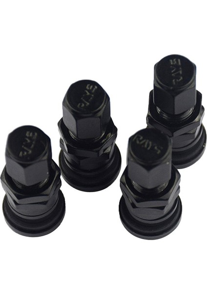 4x Alüminyum Cıvata-In Araba Tubeless Tekerlek Lastik Valfi Toz Kapaklı Stem Siyah (Yurt Dışından) indirimleri