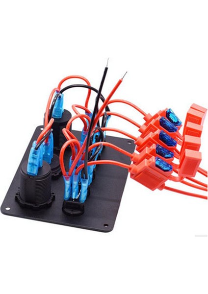 6 Gang Anahtarı Paneli Araba Tekne Kapalı Geçiş Çift USB Soket Şarj Voltmetre 12 V (Yurt Dışından) fırsatları