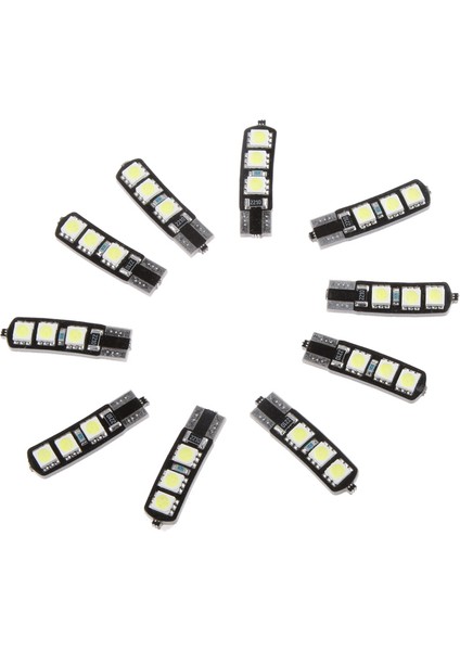 10X T10 5050 6smd W5W Yan Işıklı Bir Kama Uyarısı Beyaz Ampul (Yurt Dışından)