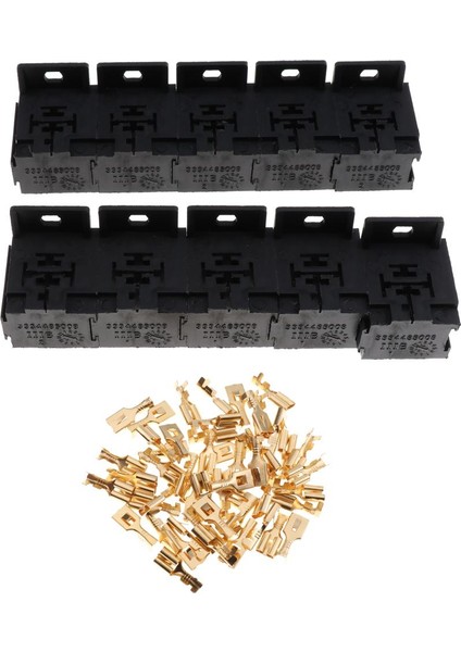20 5 Pin Otomotiv Değiştirme Röle Tutucu W 6.3mm Bakır Terminaller (Yurt Dışından)