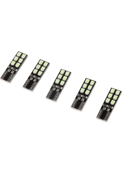 5 Adet T10-12SMD-3528 LED Araba Canbus Hatası Lisans Ampulleri Buz Mavi (Yurt Dışından)