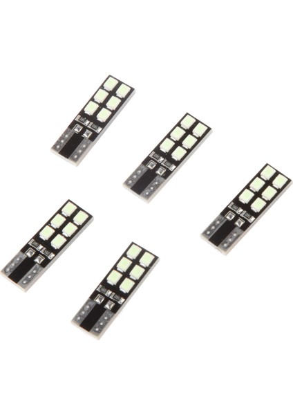 5 Adet T10-12SMD-3528 LED Araba Canbus Hatası Lisans Ampulleri Buz Mavi (Yurt Dışından)