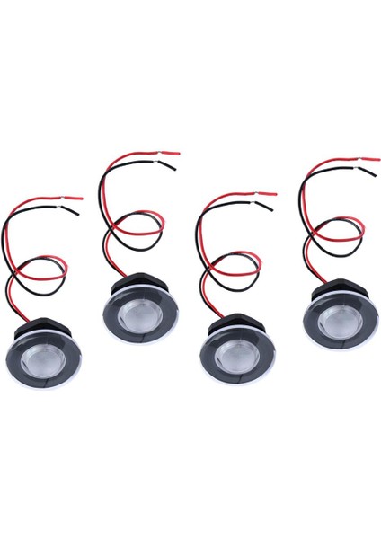 4 Adet Kırmızı LED Nezaket Tekne Rv Işık 12V Su Geçirmez Içeri Çıkış Alt Su (Yurt Dışından)