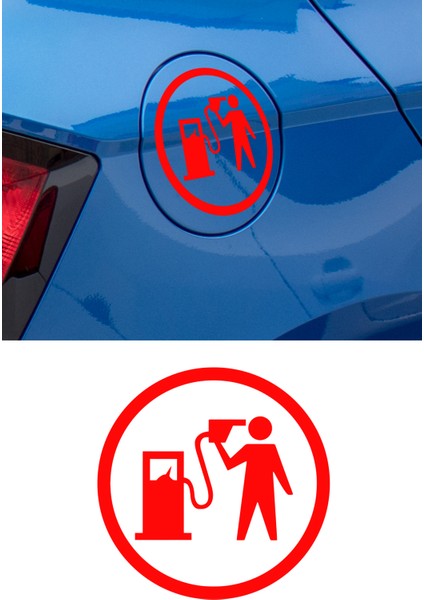 13 x 13 cm Benzin Deposu Sticker Araba Yakıt Deposu Araba Oto Sticker