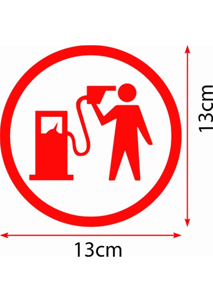 13 x 13 cm Benzin Deposu Sticker Araba Yakıt Deposu Araba Oto Sticker fiyatları