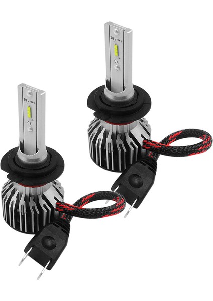 2 Adet Set S6 H7 LED Far Ampulleri Mini Tasarım 60W 7600LM 6000K IP68 Şerit (Yurt Dışından)